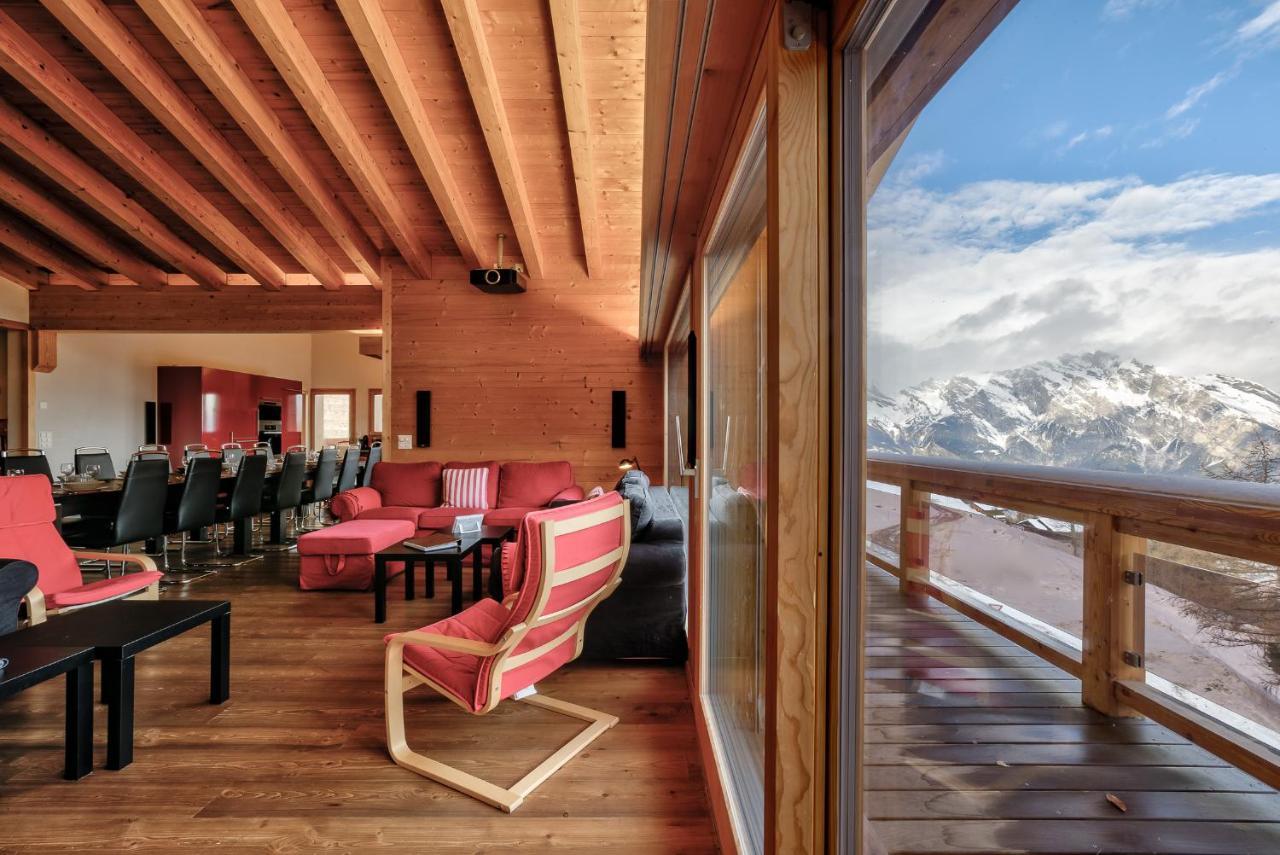 Chalet Flocon De Neige - Jacuzzi - Sauna La Tzoumaz Exterior foto