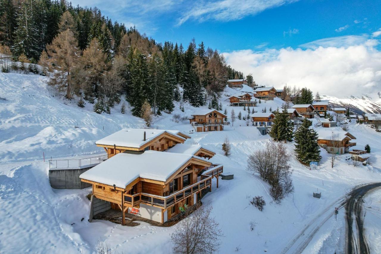 Chalet Flocon De Neige - Jacuzzi - Sauna La Tzoumaz Exterior foto