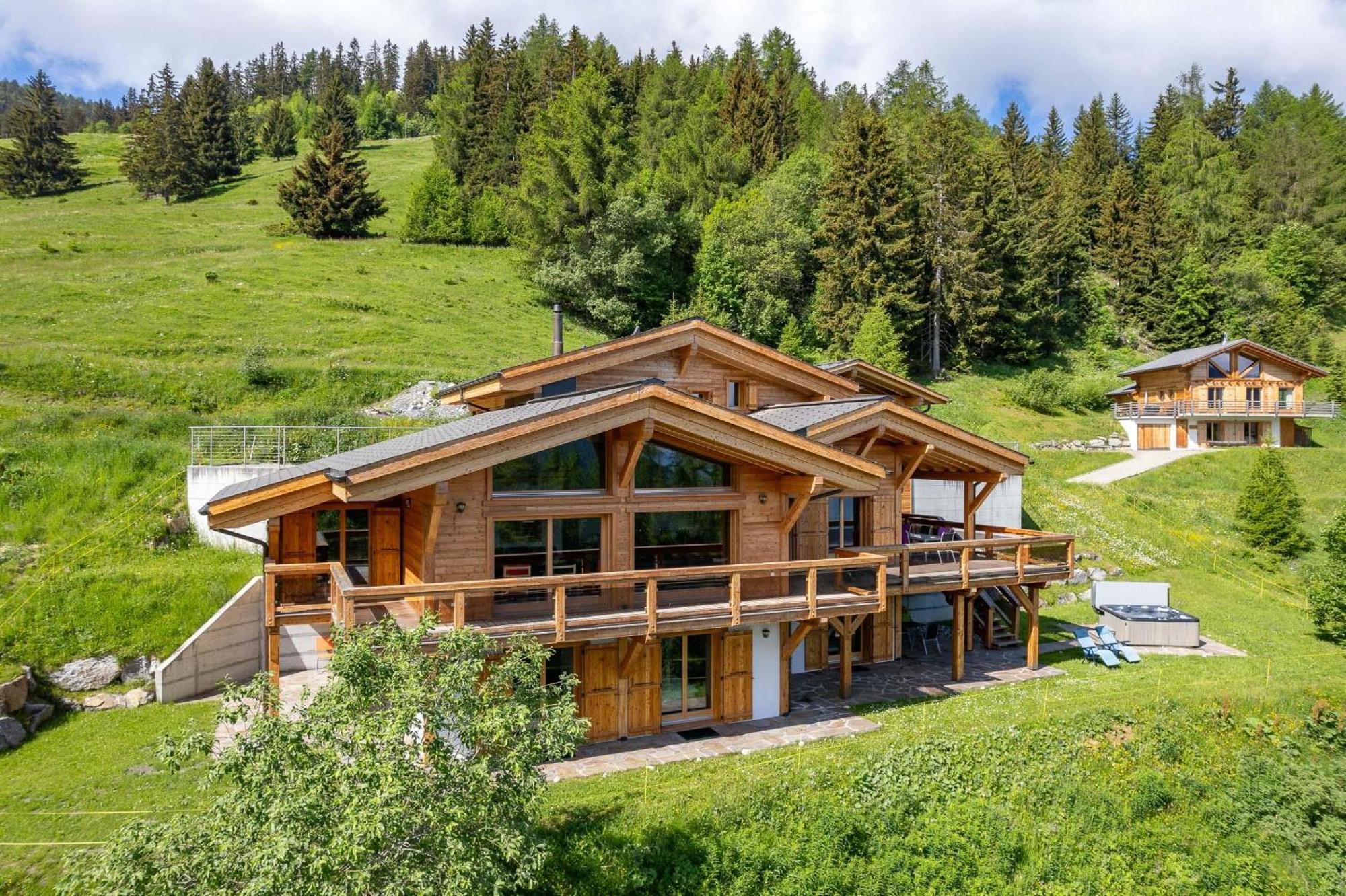 Chalet Flocon De Neige - Jacuzzi - Sauna La Tzoumaz Exterior foto